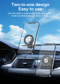 Support Téléphone Voiture Magnétique 2-en-1 – Fixation Tableau de Bord & Grille d'Aération