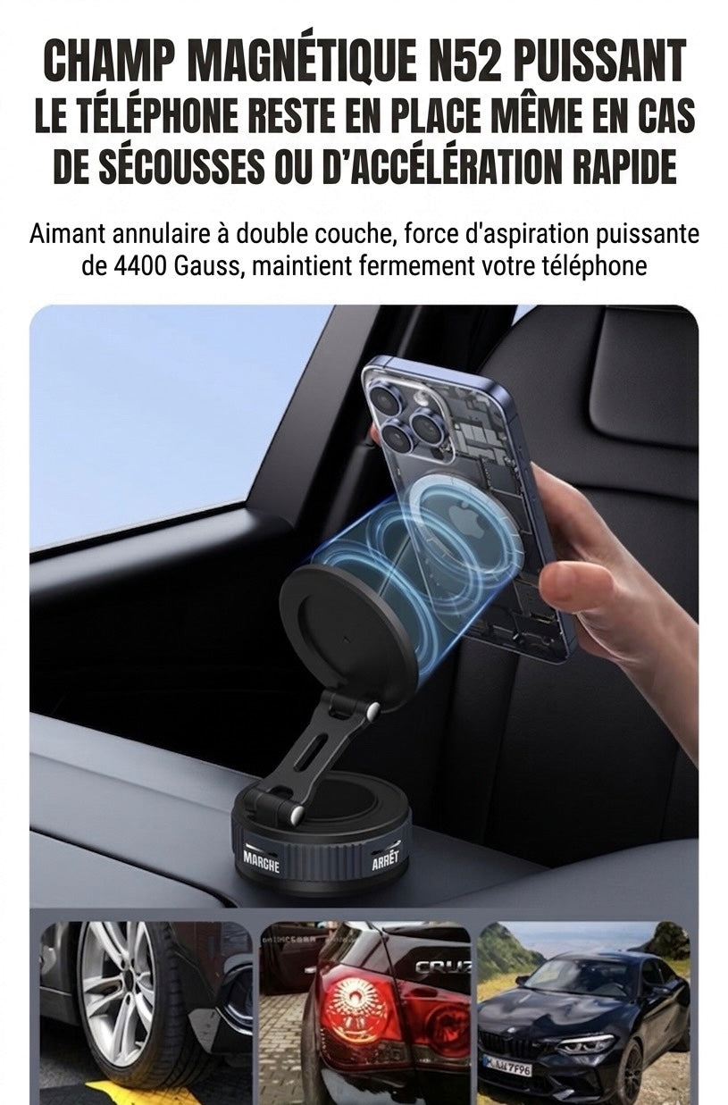Support Téléphone Magnétique Pliable VEXO™ – Rotation 360°
