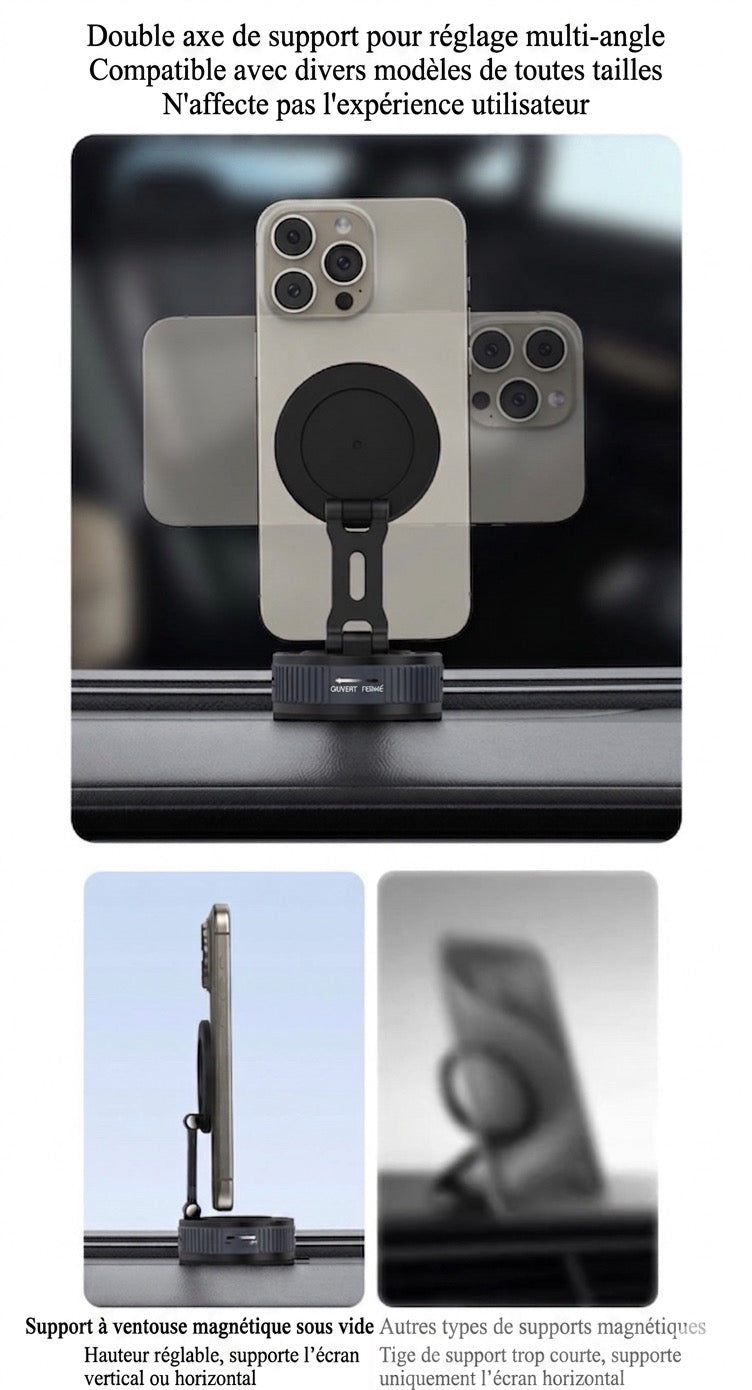 Support Téléphone Magnétique Pliable VEXO™ – Rotation 360°